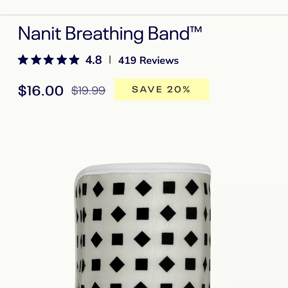 Nanit Breathing Band (3 available) + smart sheets!